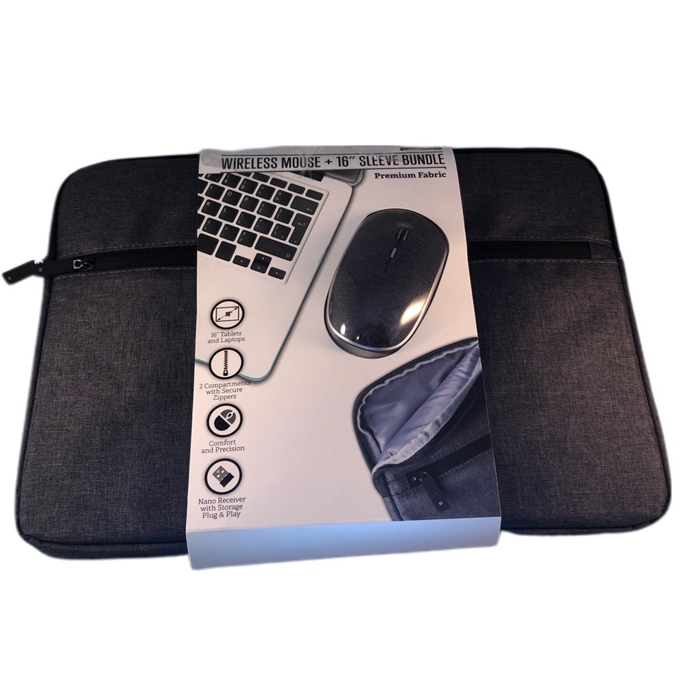 Case Logic 16” Sleeve and Wireless Mouse Bundle